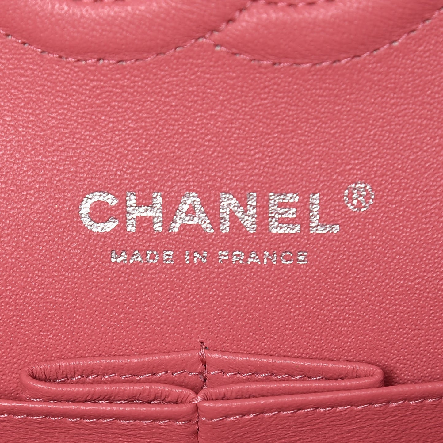 Patent Chevron Quilted Medium Double Flap Pink