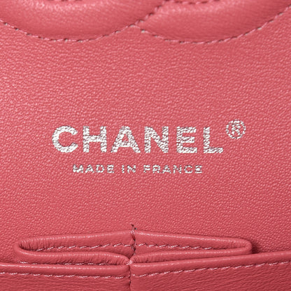 Chanel Patent Chevron Quilted Medium Double Flap Pink 8 of 9