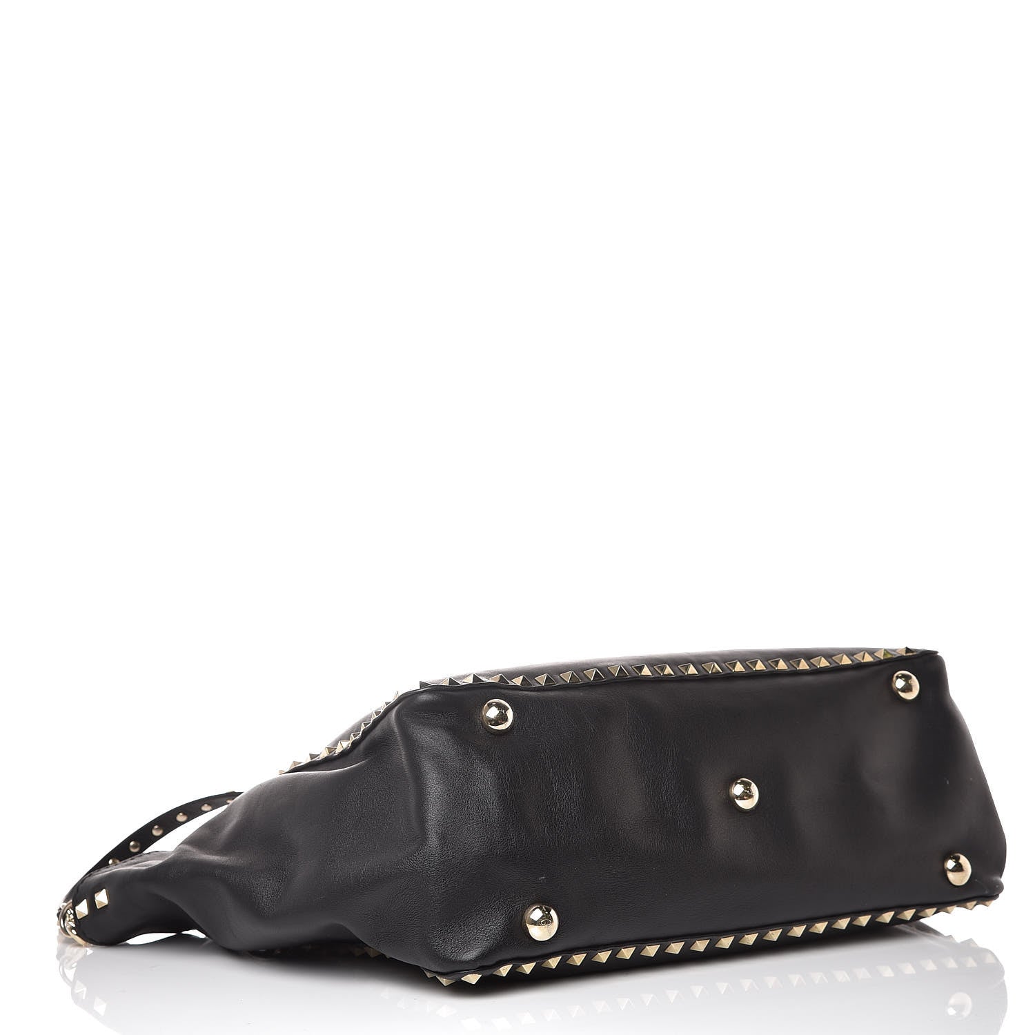 Valentino Garavani Vitello Medium Rockstud Tote Black 4 of 13