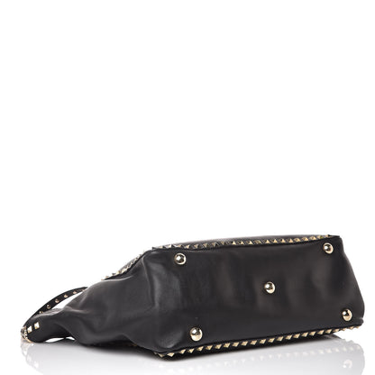Valentino Garavani Vitello Medium Rockstud Tote Black 4 of 13