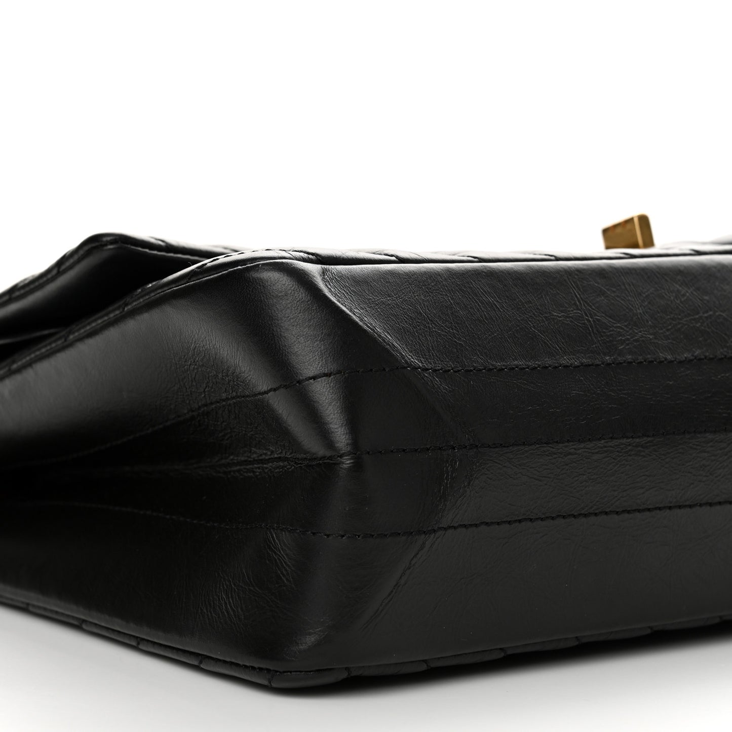 Aged Calfskin Chevron Quilted 2.55 Reissue 226 Flap Black