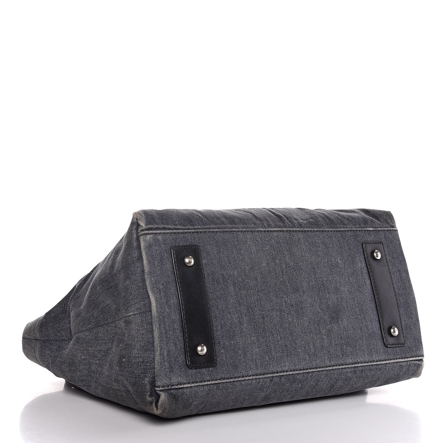Chanel Denim Quilted CC Tote Blue 5 of 13