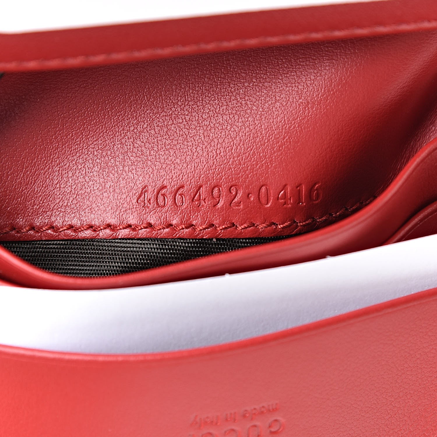 Gucci Calfskin Matelasse GG Marmont Card Case Wallet Hibiscus Red 7 of 8