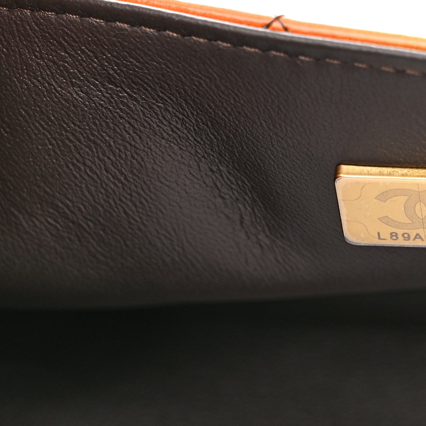 Shaded Patent Calfskin Quilted Mini Rectangular Flap Green Orange Dark Brown