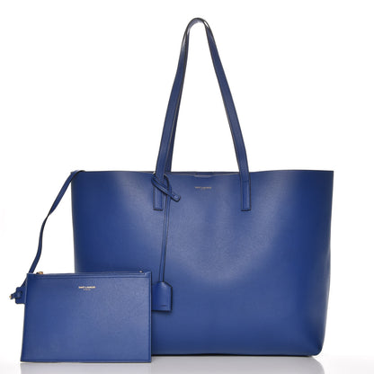 Saint Laurent Calfskin Large Shopping Tote Ultramarine 3 of 9