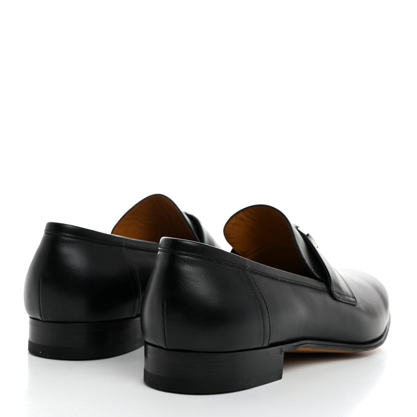 Calfskin Mens Interlocking GG Loafers 11.5 Black