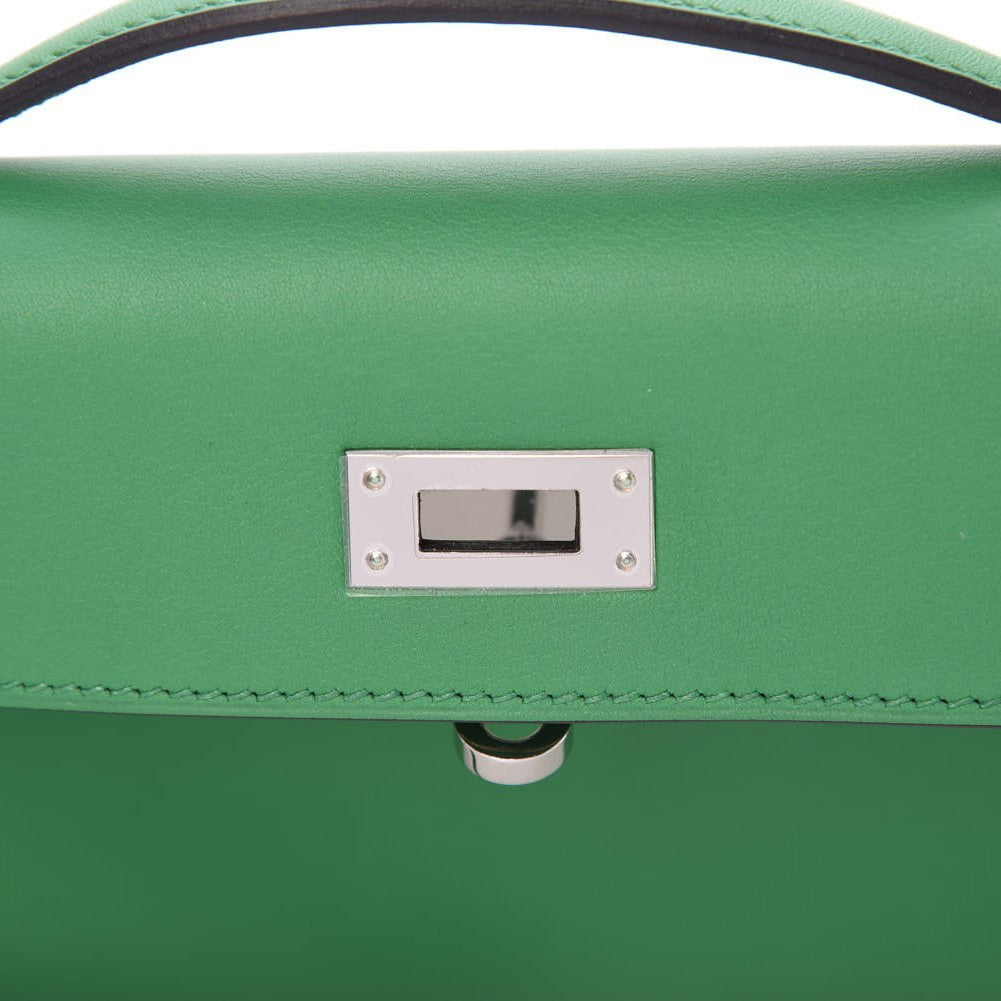 Hermes Swift Kelly Cut Clutch Pochette Bambou 17 of 17