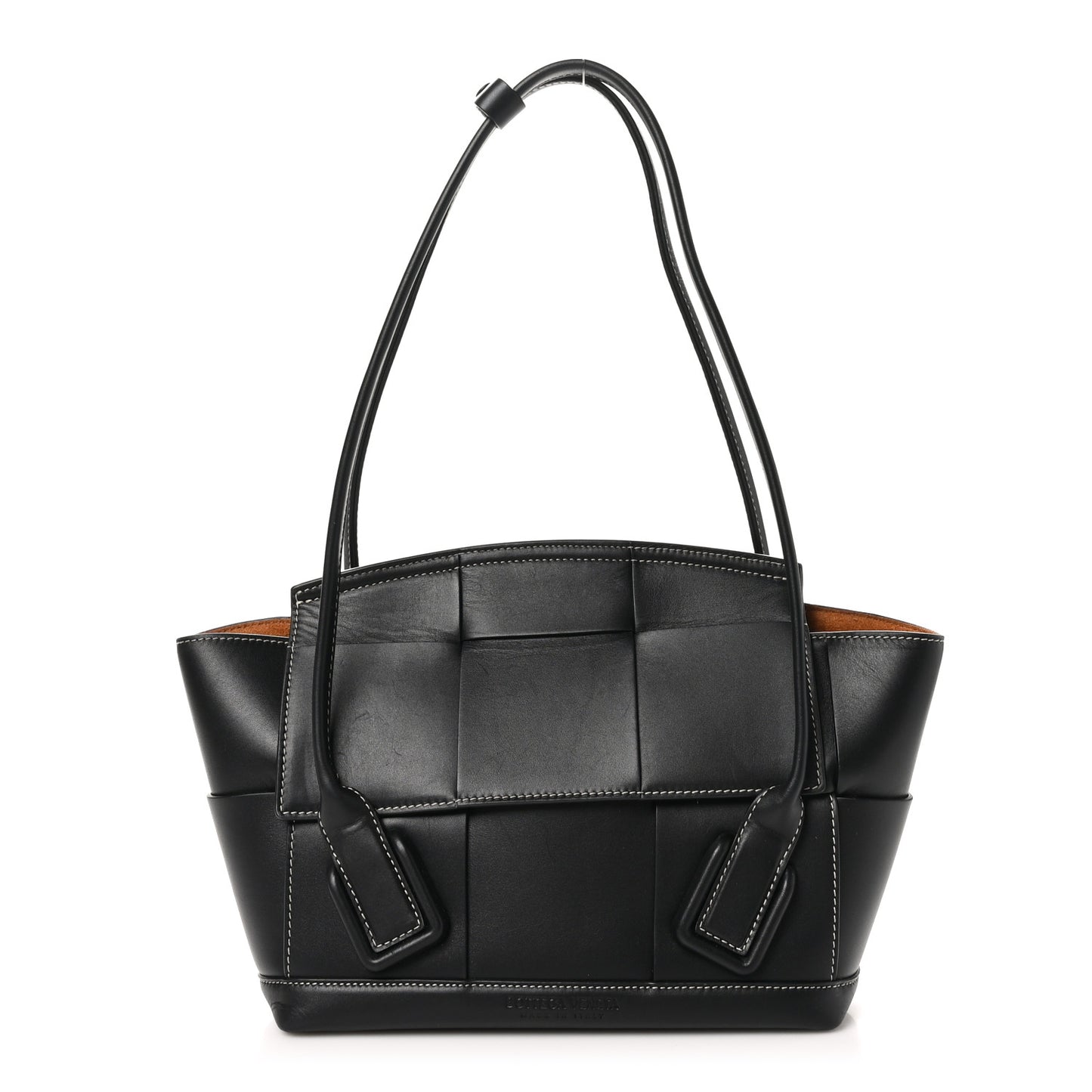 French Calfskin Maxi Intrecciato Arco 33 Black