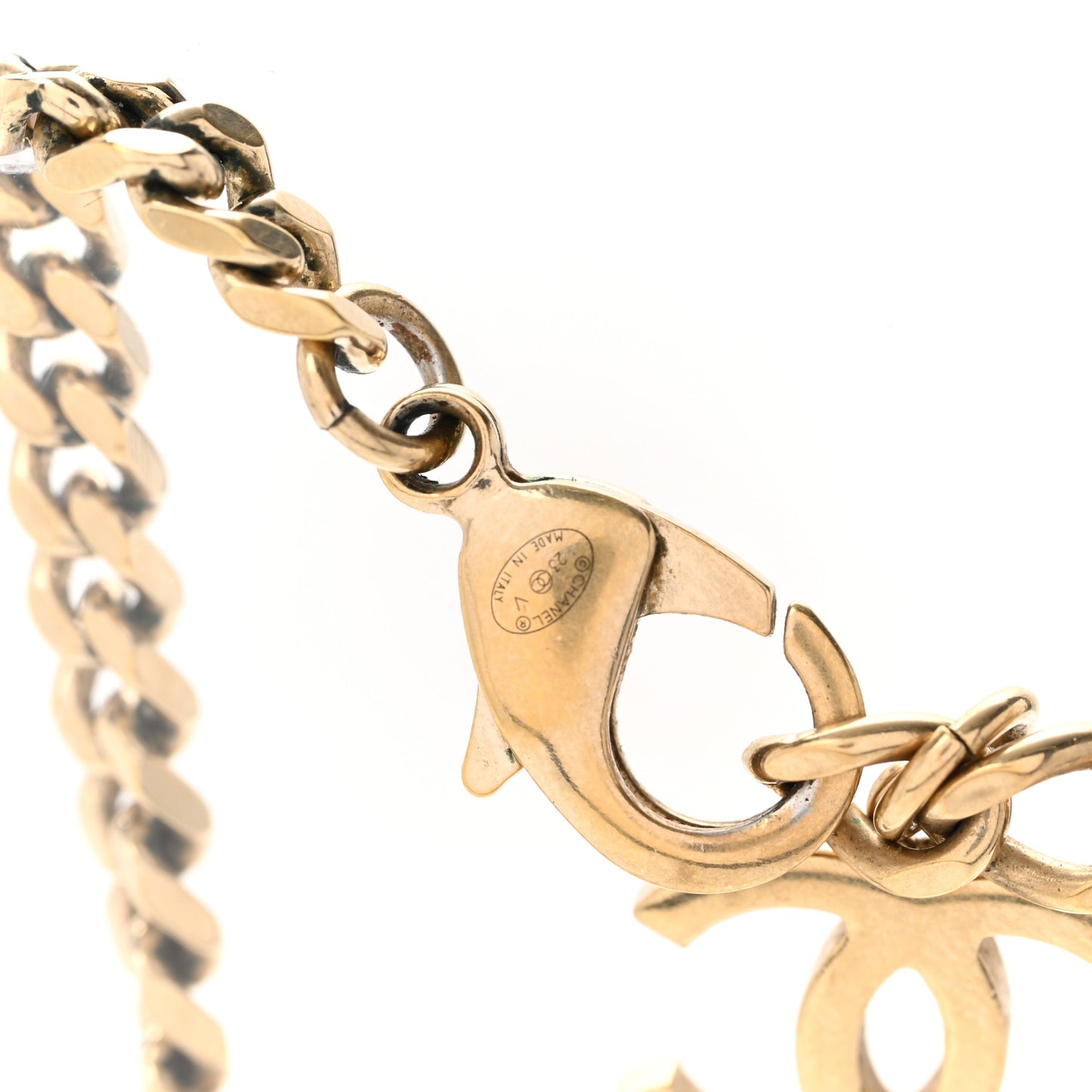 Crystal Chain CC Link Choker Gold Silver