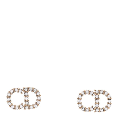 Christian Dior Crystal Clair D Lune Earrings Gold 1 of 3