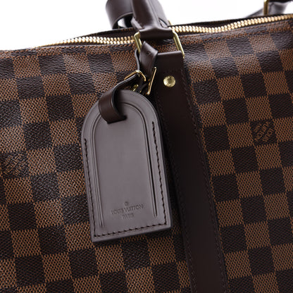 Louis Vuitton Damier Ebene Keepall Bandouliere 45 10 of 14