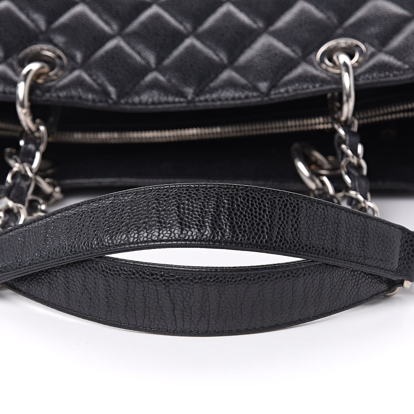 Caviar Quilted Grand Shopping Tote GST Black