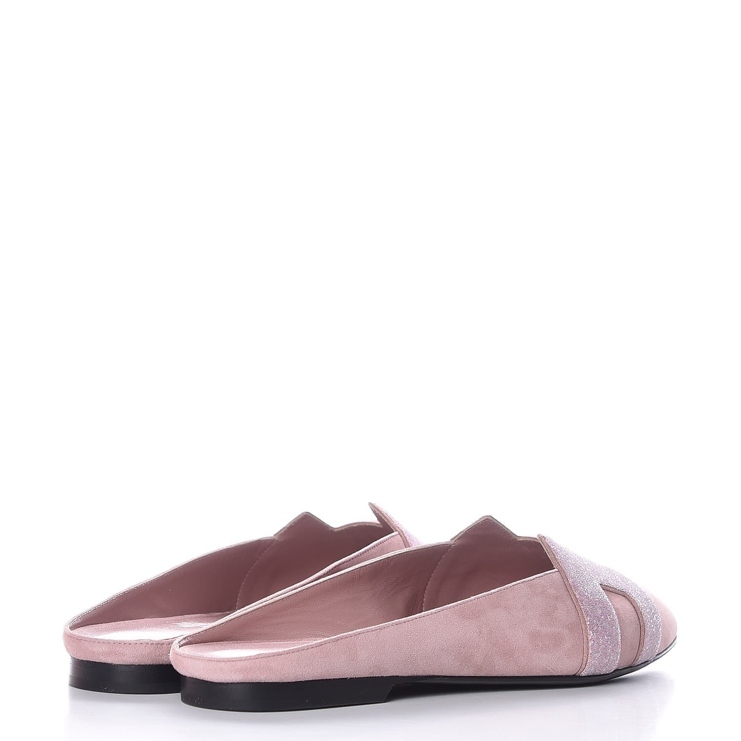 Hermes Suede Goatskin Crystal Roxane Mules 39 Rose 4 of 9