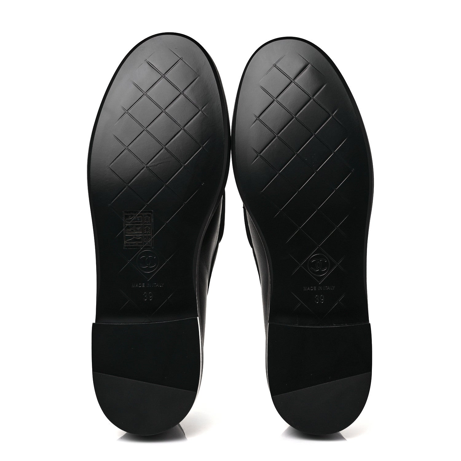 Chanel Lambskin Quilted CC Turnlock Loafers 39 Black 6 of 13