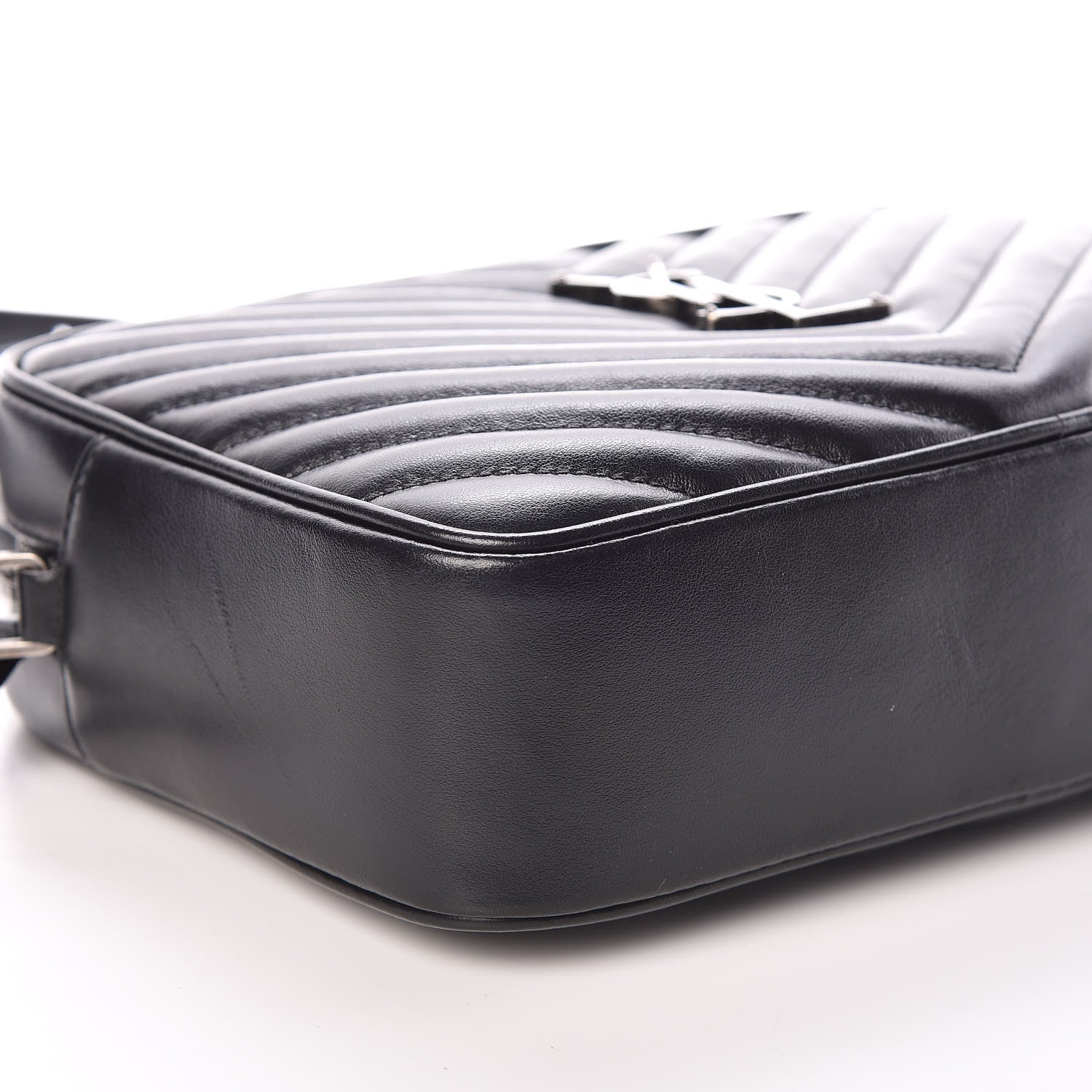 Saint Laurent Calfskin Matelasse Monogram Lou Camera Bag Black 7 of 8