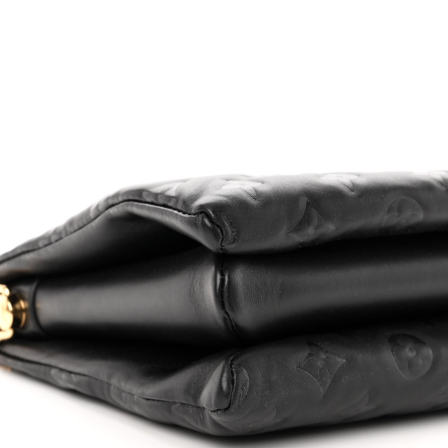 Lambskin Embossed Monogram Coussin PM Black