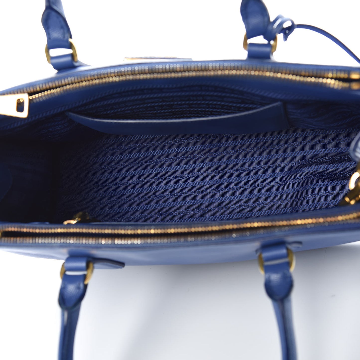 Saffiano Small Galleria Double Zip Tote Bluette