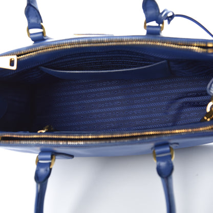 Prada Saffiano Small Galleria Double Zip Tote Bluette 6 of 22