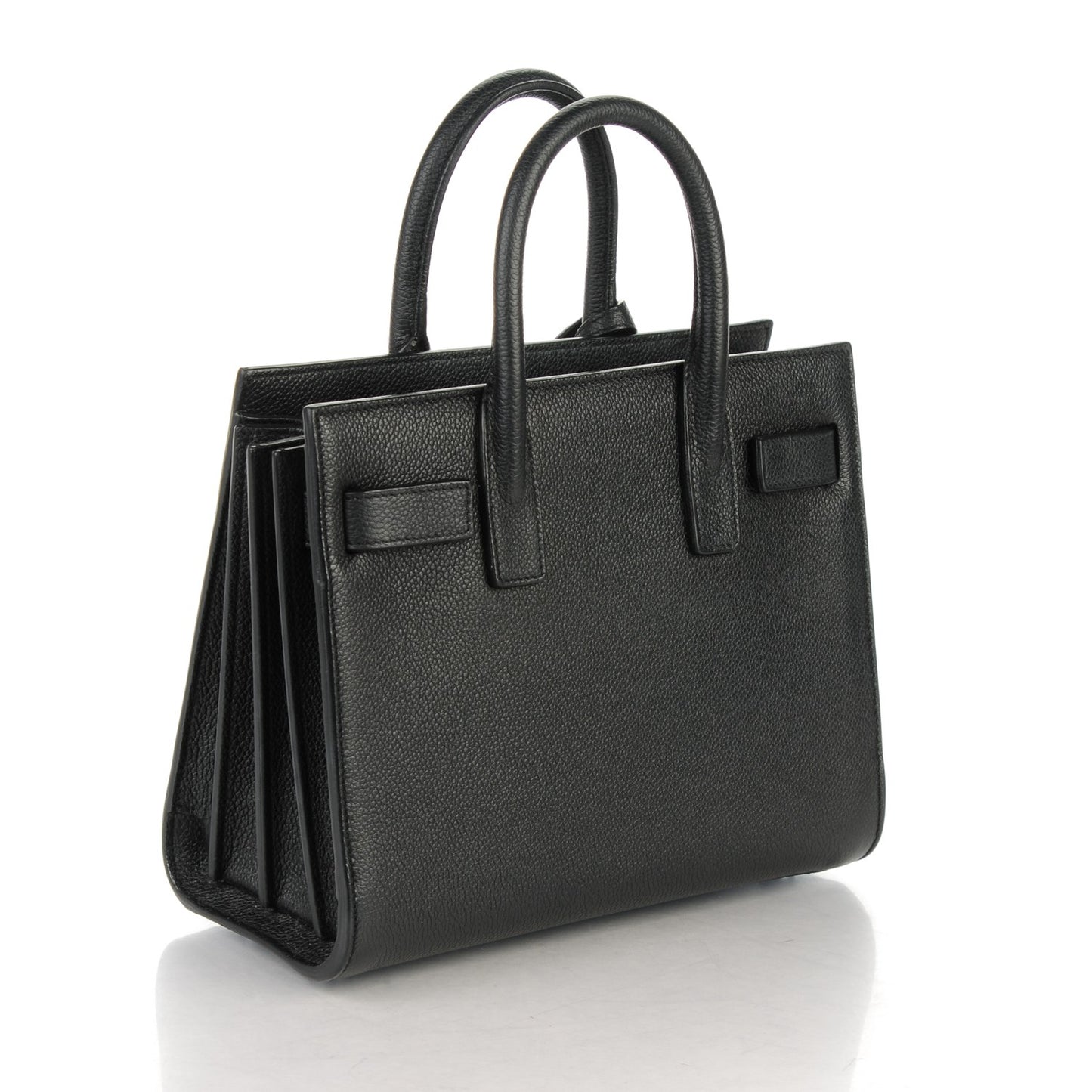 Grained Calfskin Nano Sac De Jour Black