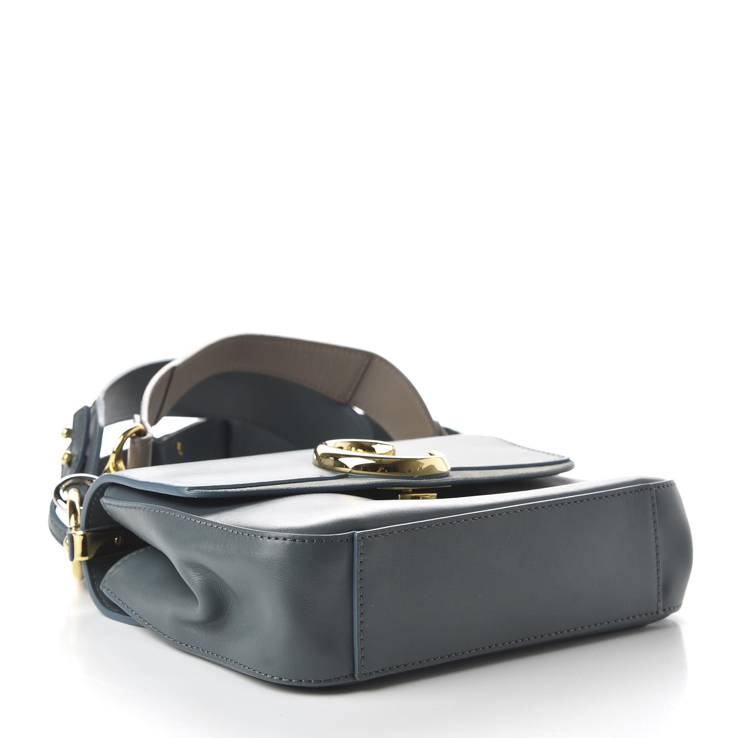 Calfskin Small C Double Carry Cloudy Blue
