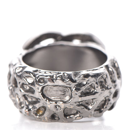 Chanel Ruthenium Chain CC Logo Ring 6.5 3 of 3
