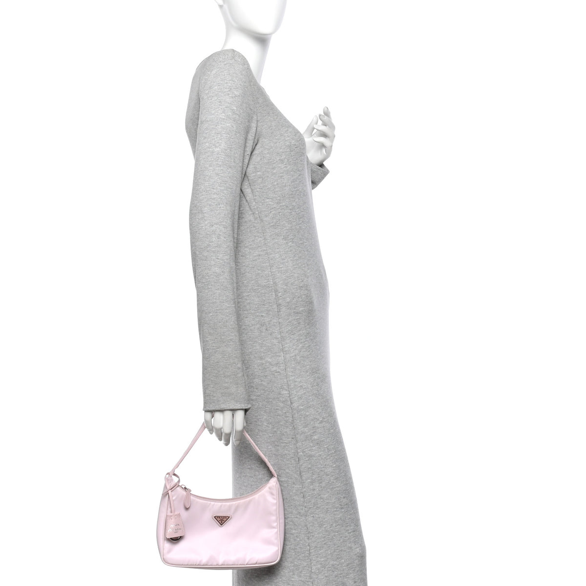 Tessuto Nylon Saffiano Re-Edition 2000 Bag Alabastro
