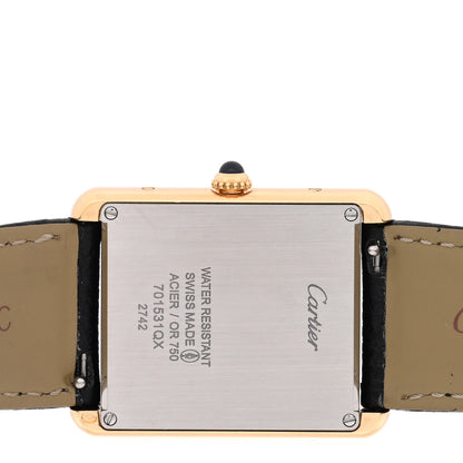 Cartier Stainless Steel 18K Yellow Gold Calfskin 27mm Tank Solo Quartz Watch 4 of 4