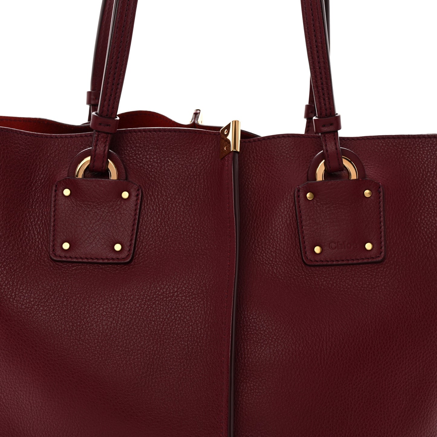 Smooth Calfskin Medium Vick Tote Burnt Mahogany
