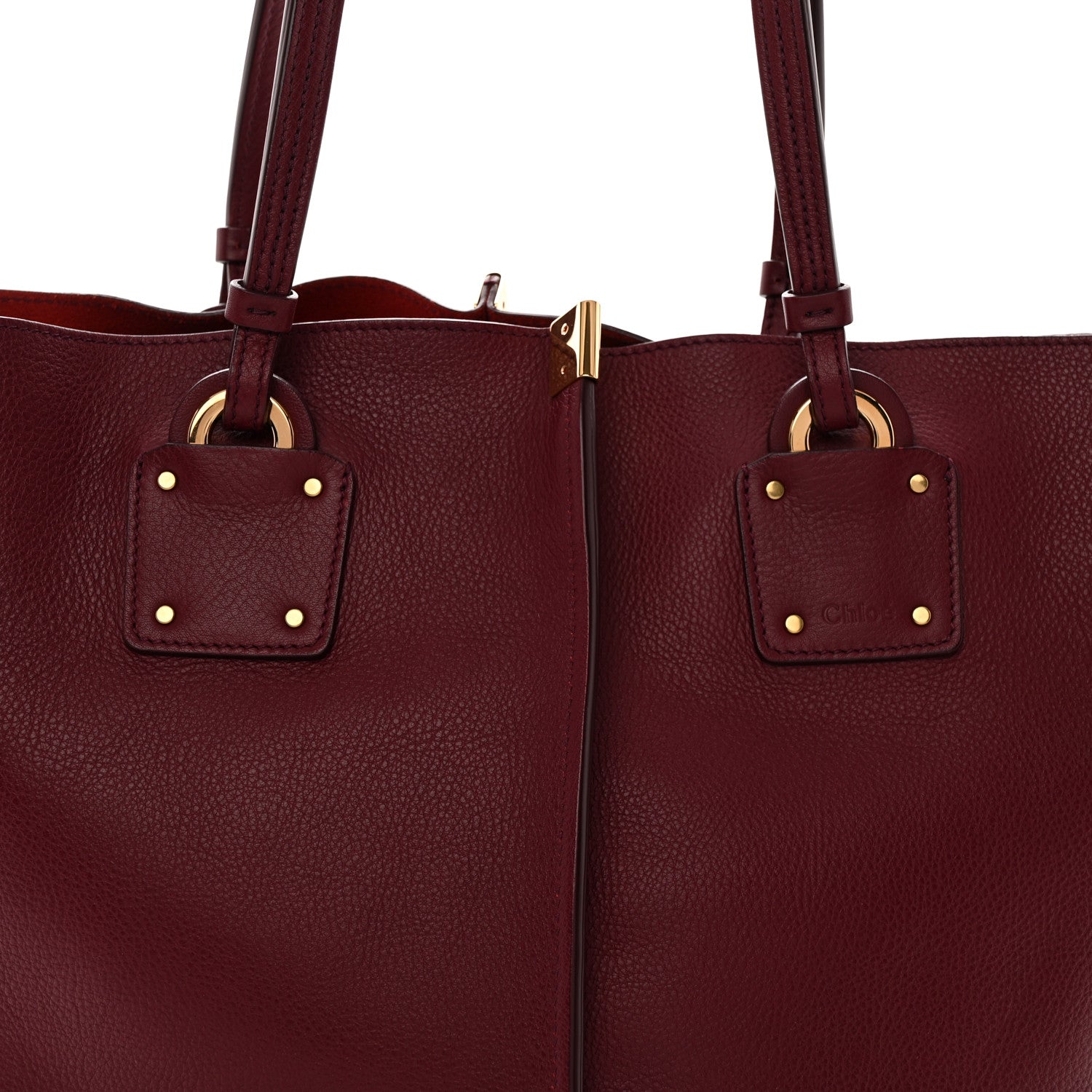 Chloe Smooth Calfskin Medium Vick Tote Burnt Mahogany 7 of 9