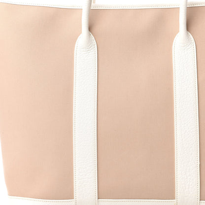 Hermes Buffle Skipper Toile Garden 36 MM Zip Tote White 9 of 10