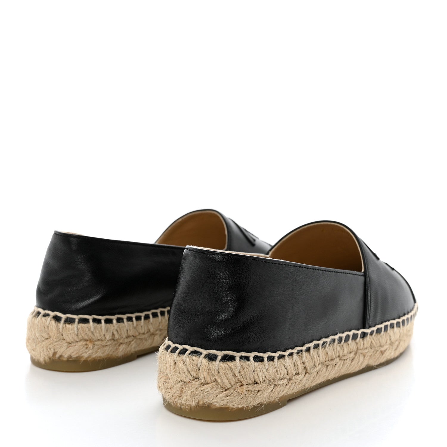 Chanel Lambskin CC Espadrilles 36 Black 4 of 9
