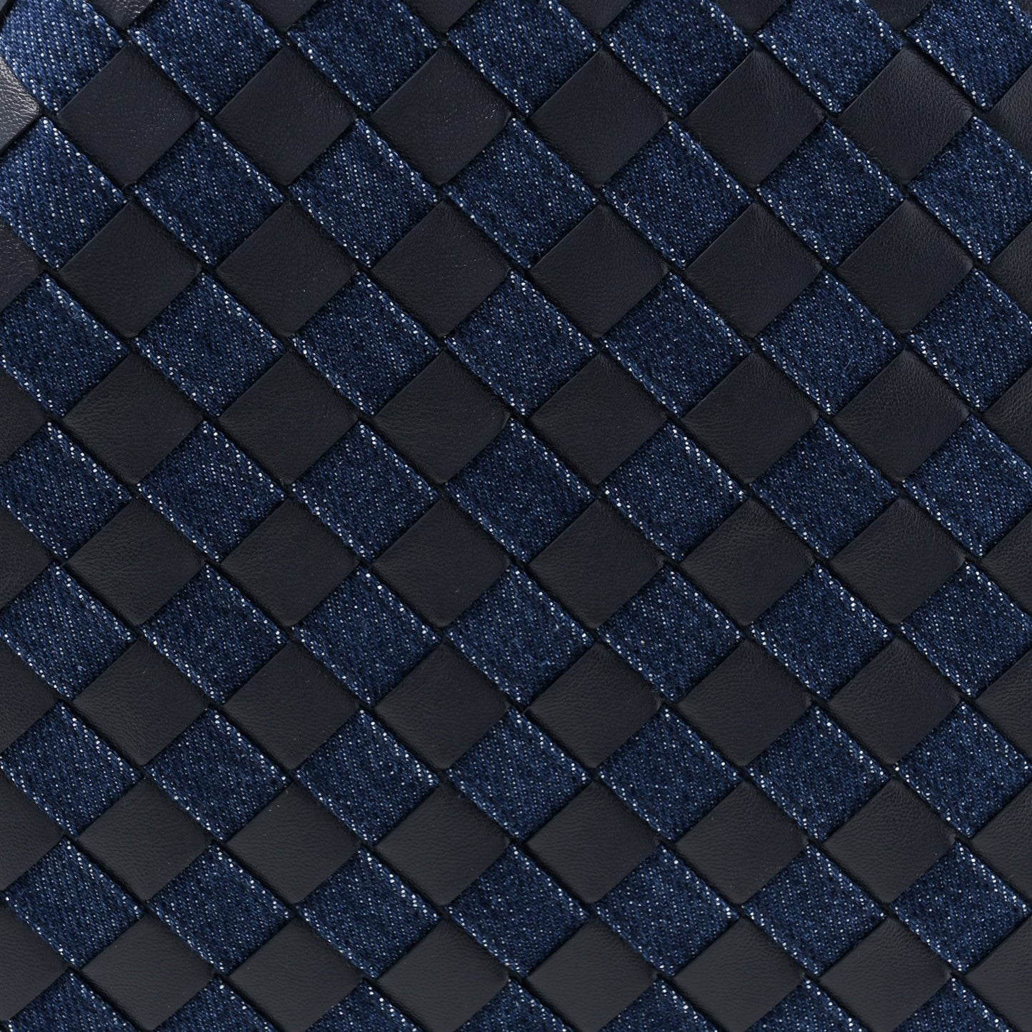 Denim Calfskin Intrecciato Large Hop Abyss Indigo