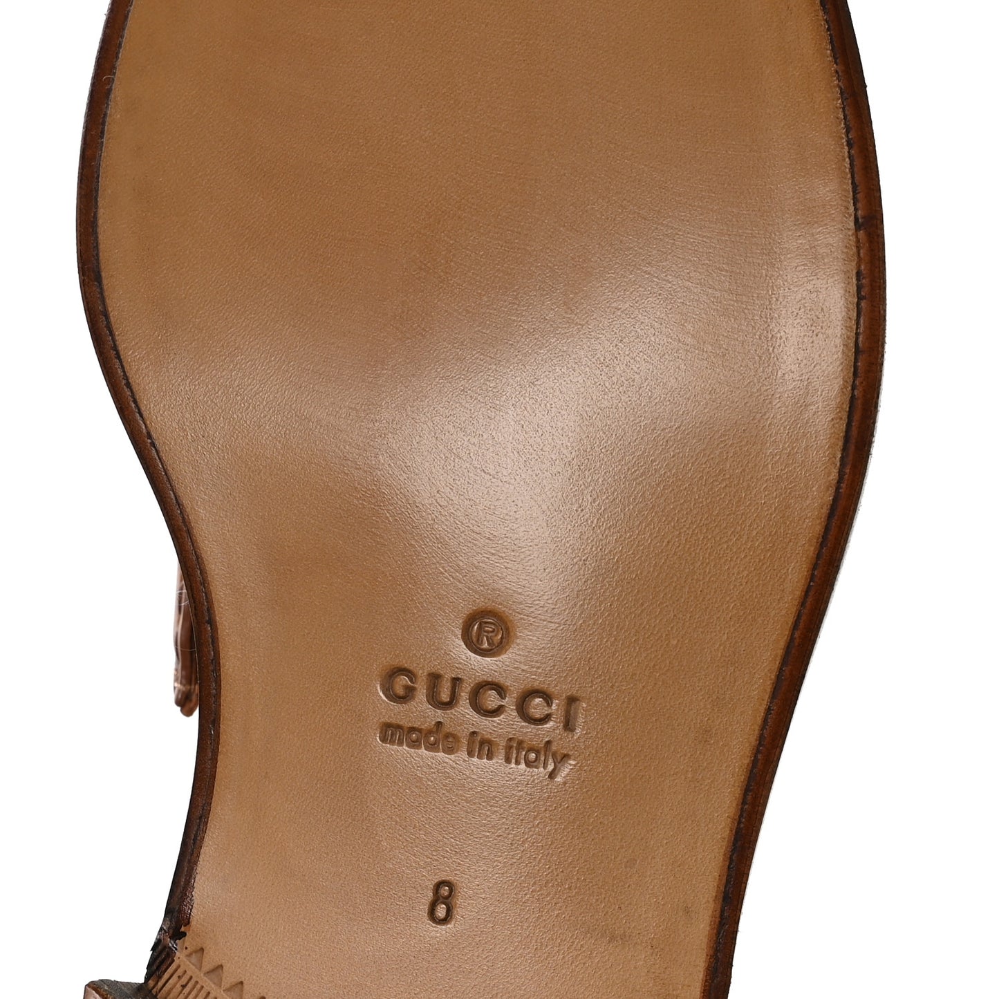 Harness Calfskin GG Tennis Embossed Mens Horsebit Loafers 8 Dark Brown
