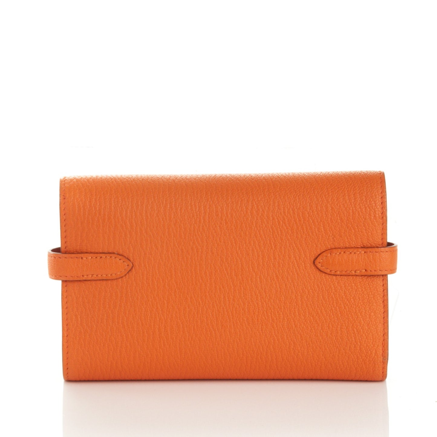 Chevre Mysore Medium Kelly Wallet Orange