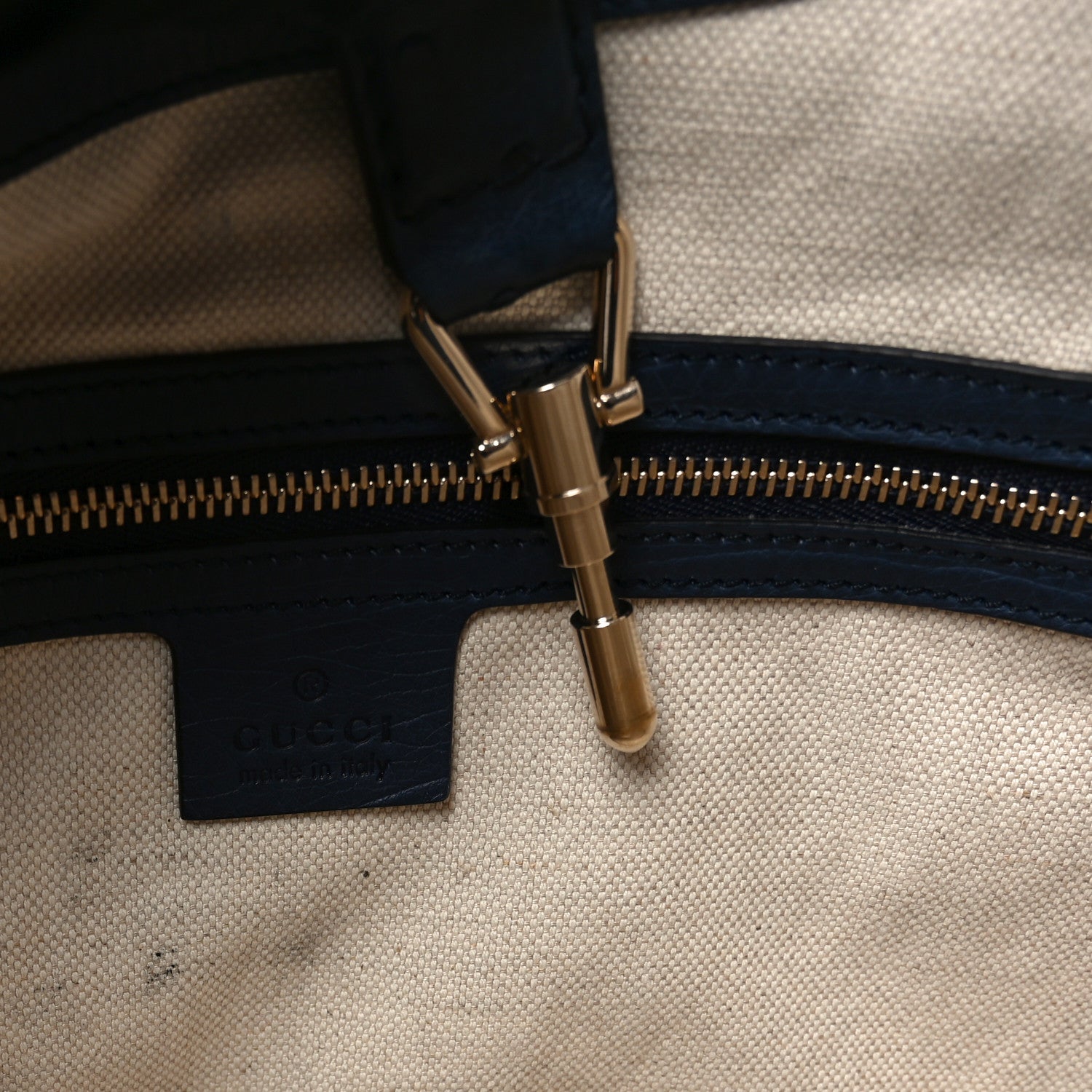 Gucci Ostrich Medium Jackie Hobo Navy 11 of 11