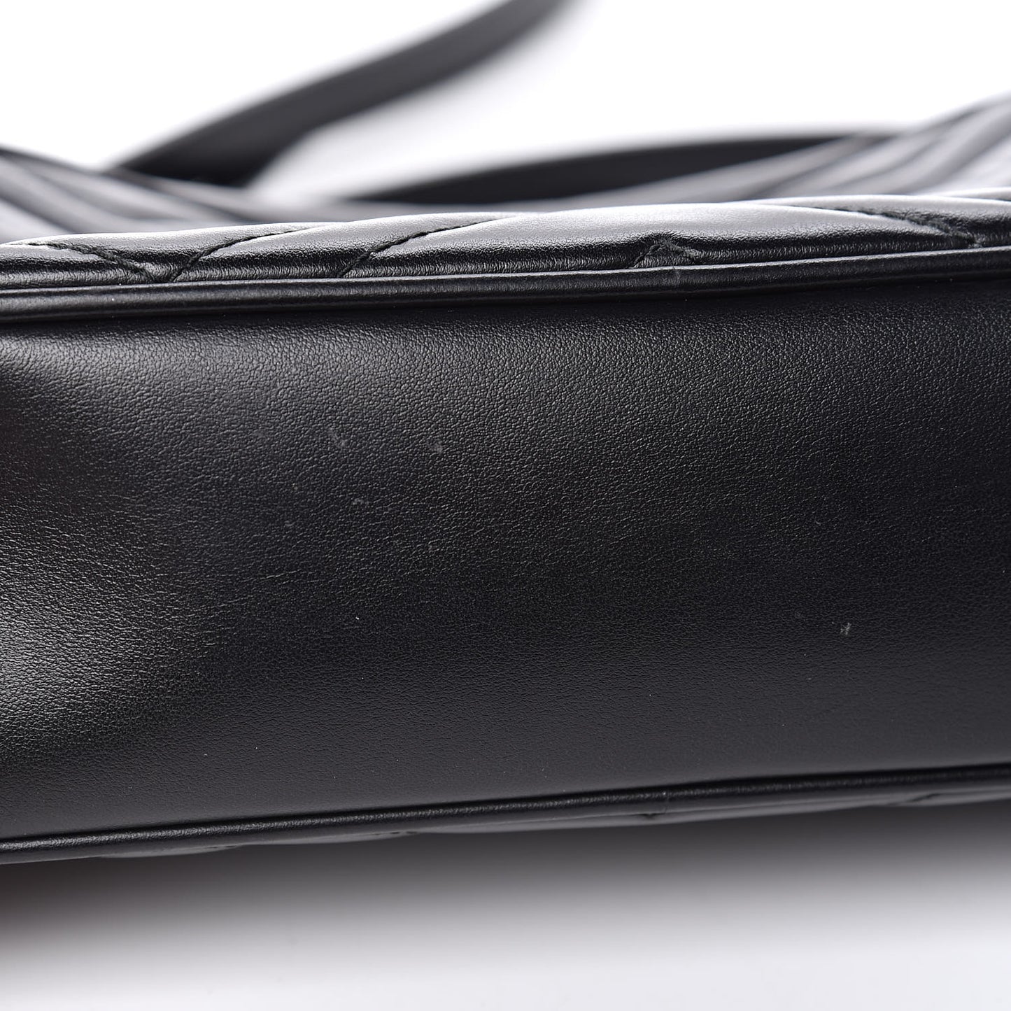 Calfskin Matelasse Small GG Marmont Chain Shoulder Bag Black