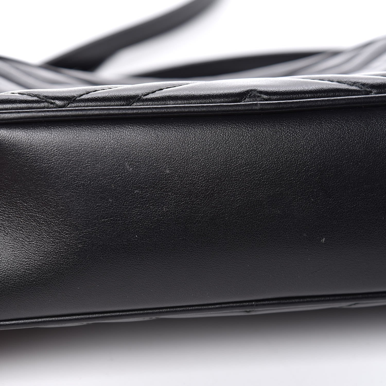 Gucci Calfskin Matelasse Small GG Marmont Chain Shoulder Bag Black 9 of 10