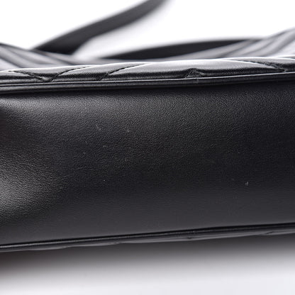 Gucci Calfskin Matelasse Small GG Marmont Chain Shoulder Bag Black 9 of 10