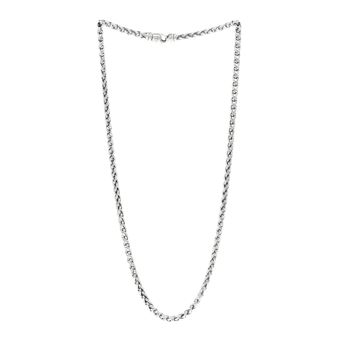 Sterling Silver 4mm Wheat Chain Necklace 20"