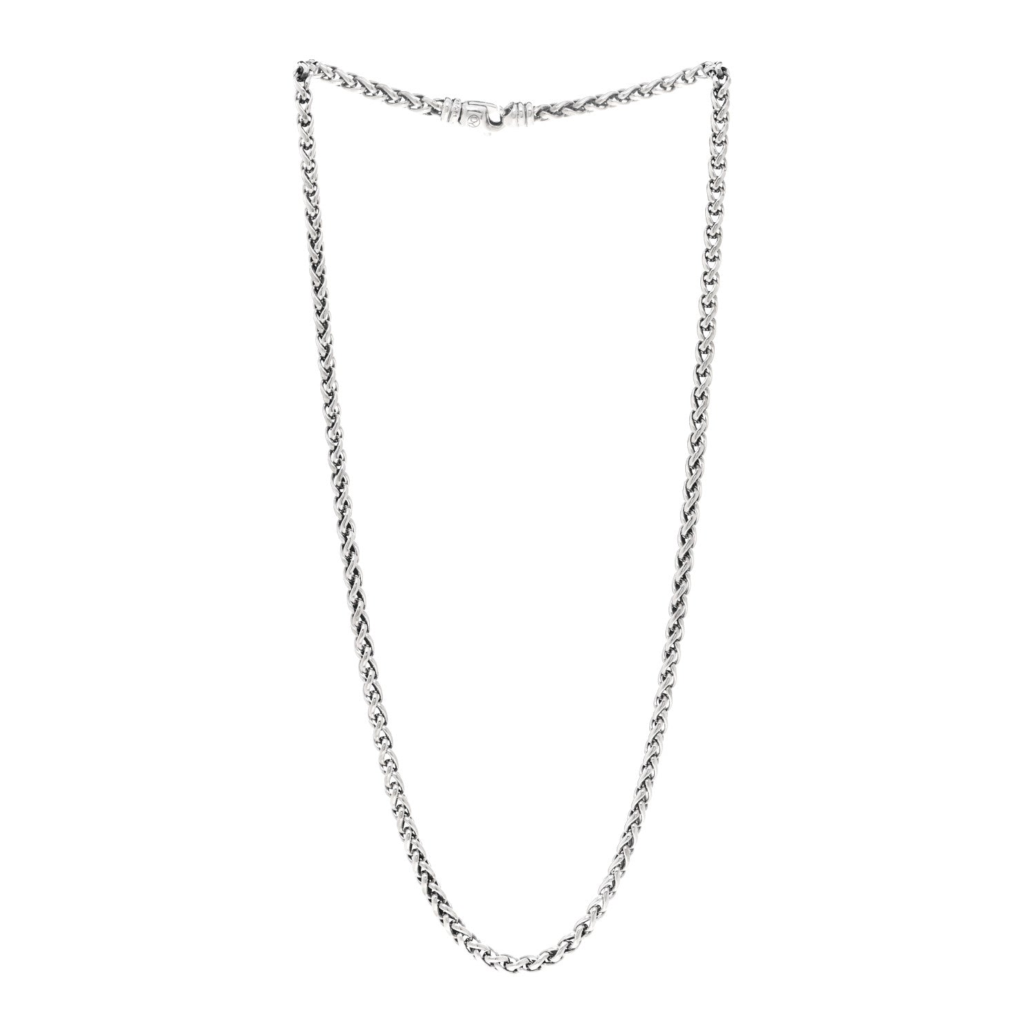 David Yurman Sterling Silver 4mm Wheat Chain Necklace 20" 3 of 4