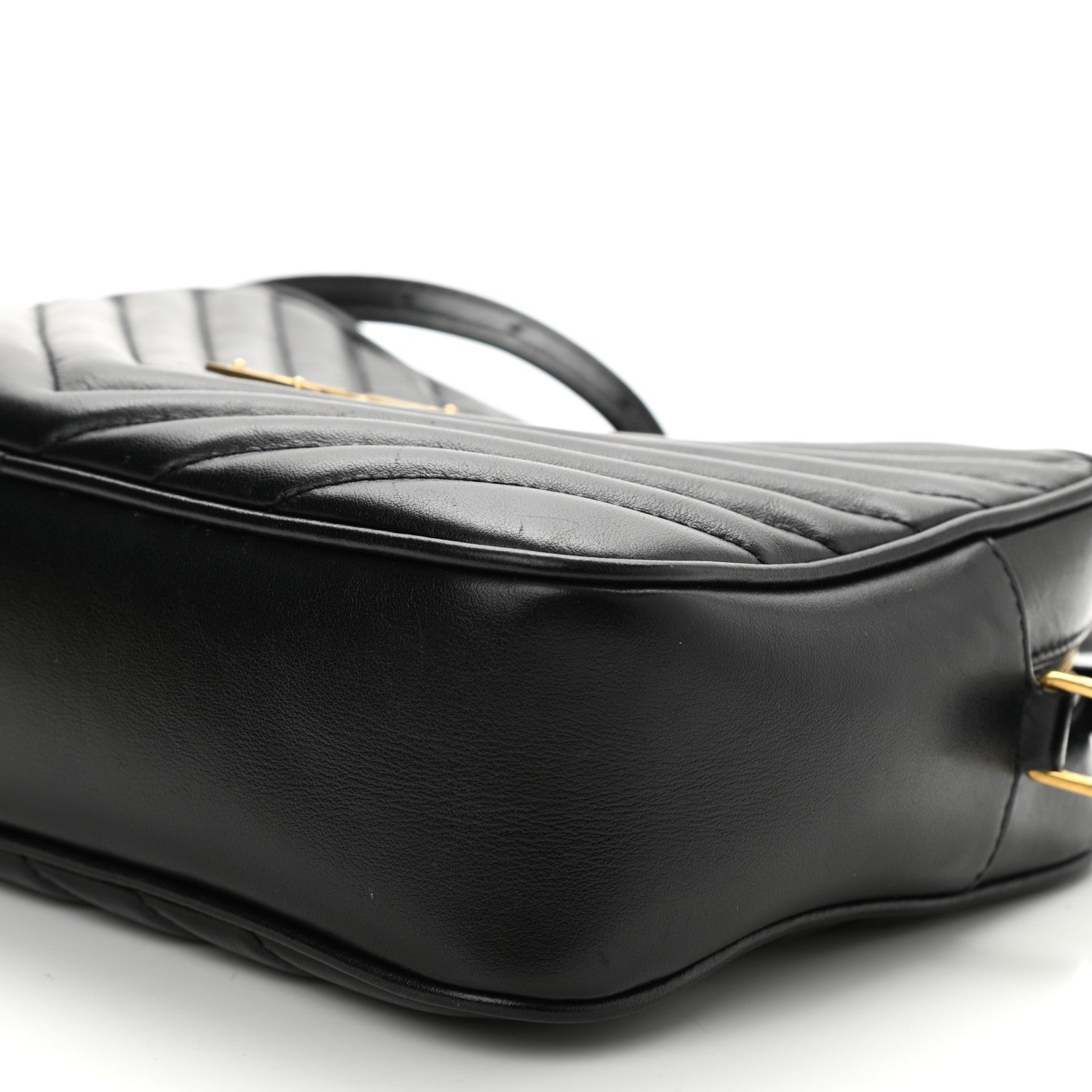 Saint Laurent Calfskin Matelasse Monogram Lou Camera Bag Black 8 of 10
