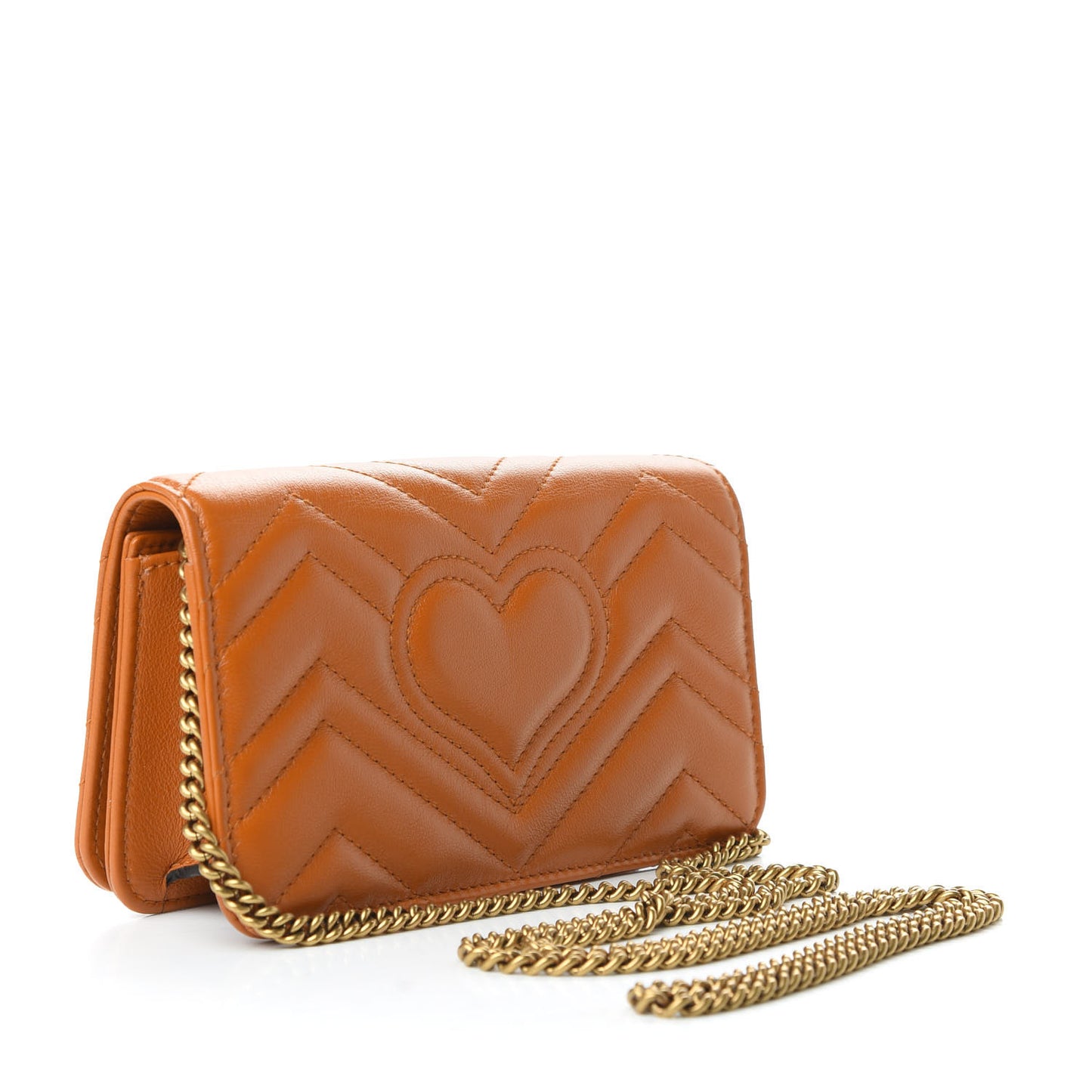 Calfskin Matelasse GG Marmont Mini Bag Cognac