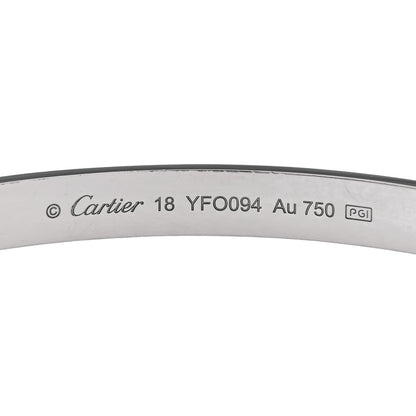 Cartier 18K White Gold LOVE Bracelet 18 4 of 9