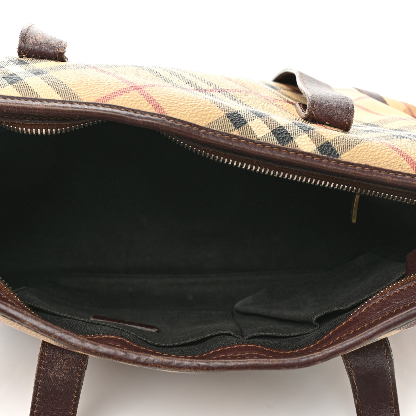 Haymarket Check Studded Tote Bag Chocolate
