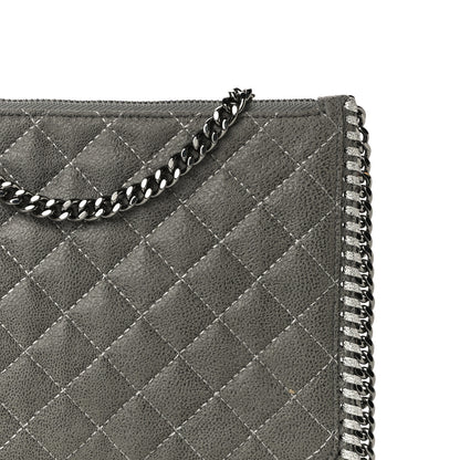 Stella McCartney Shaggy Deer Quilted Falabella Wristlet Grey 8 of 13