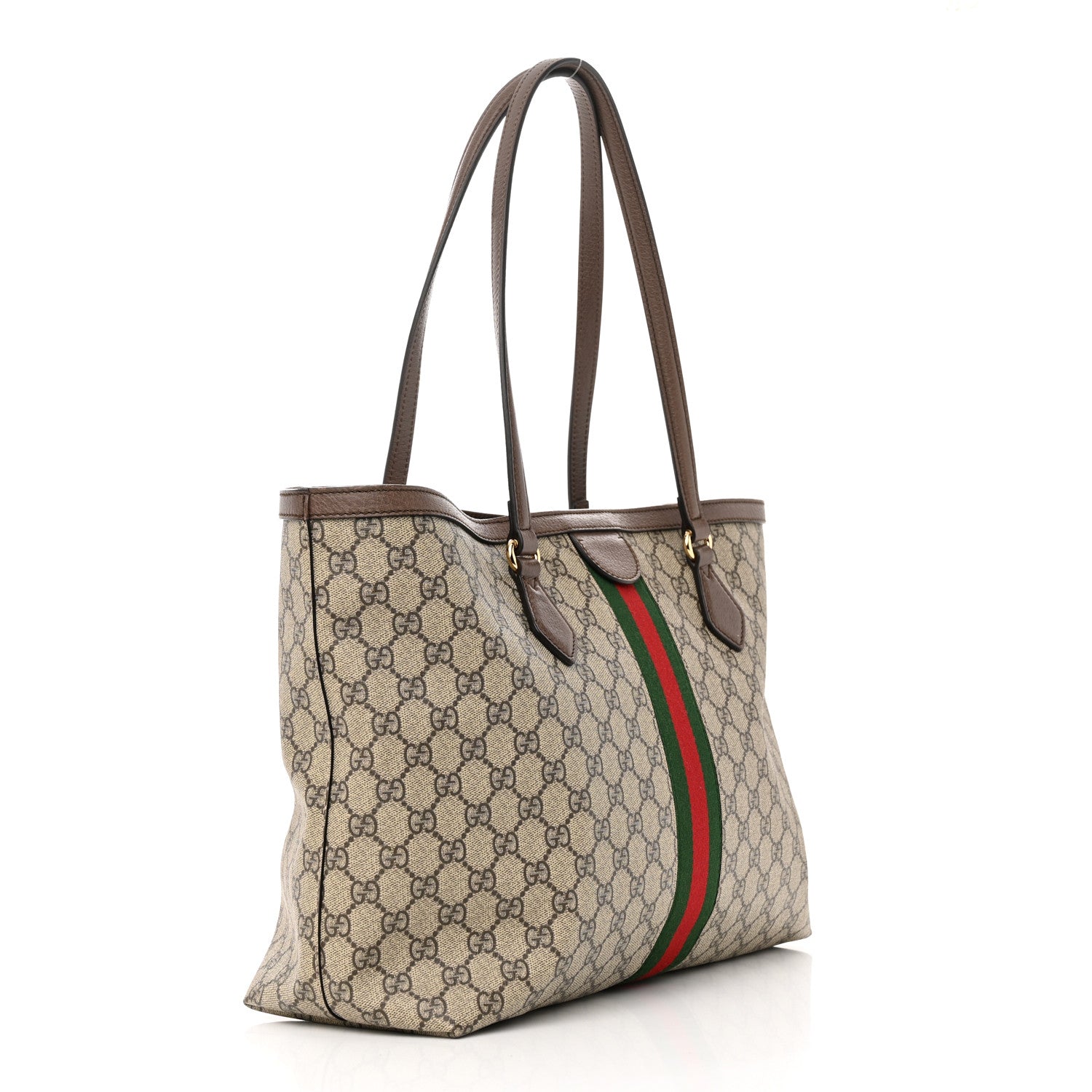 Gucci GG Supreme Monogram Medium Ophidia Shopping Tote Brown 3 of 16