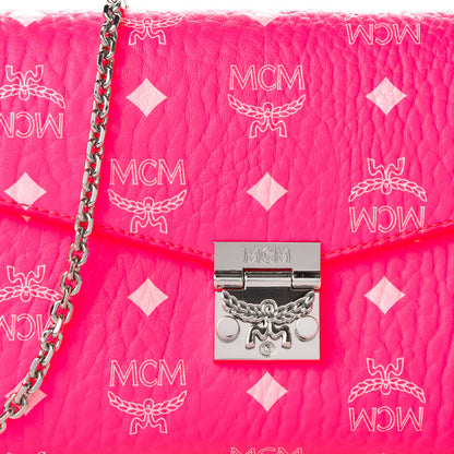 MCM Visetos Monogram Medium Millie Crossbody Bag Neon Pink 9 of 9
