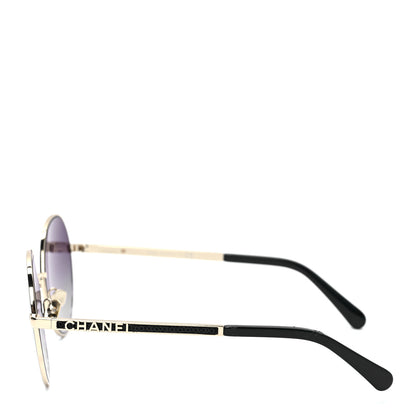 Chanel Metal Round Sunglasses 4269 Black 3 of 7