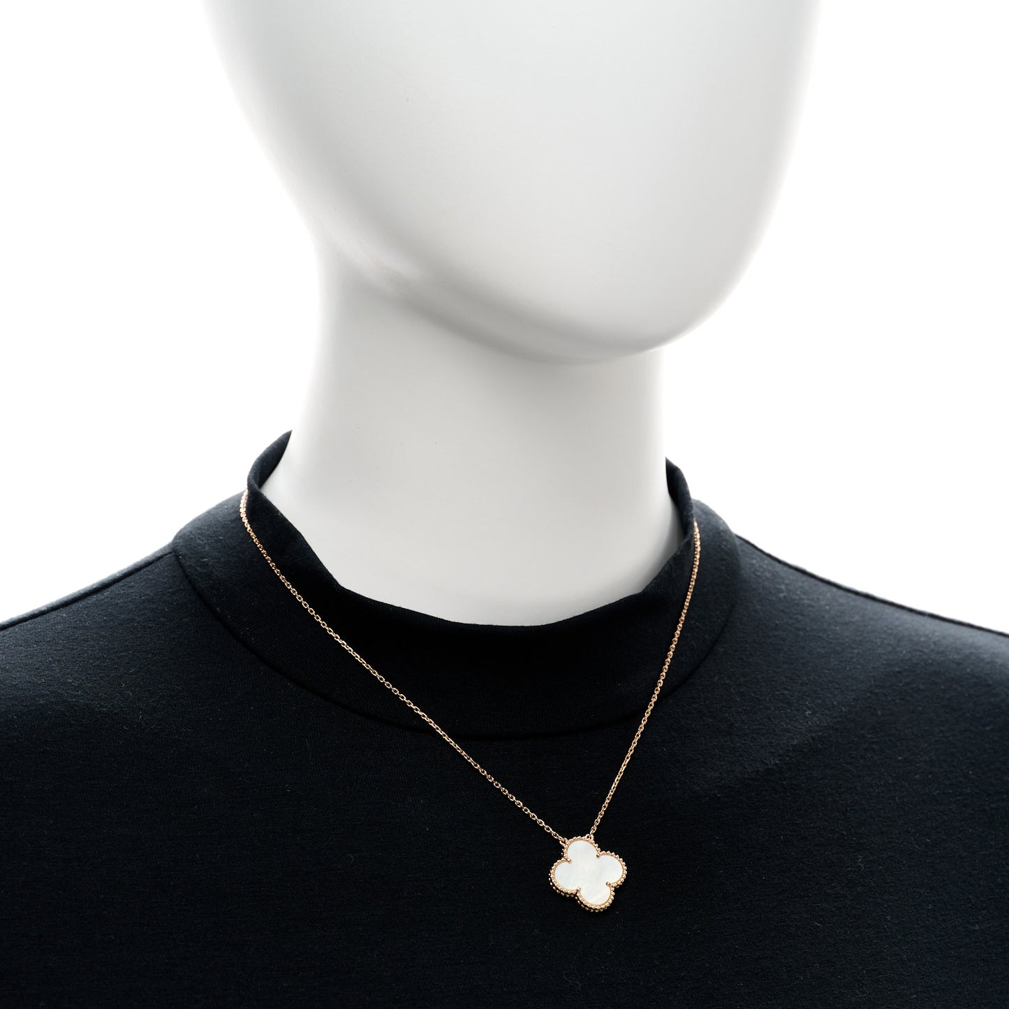 18K Rose Gold Mother of Pearl "Edition Ginza" Magic Alhambra Pendant Necklace