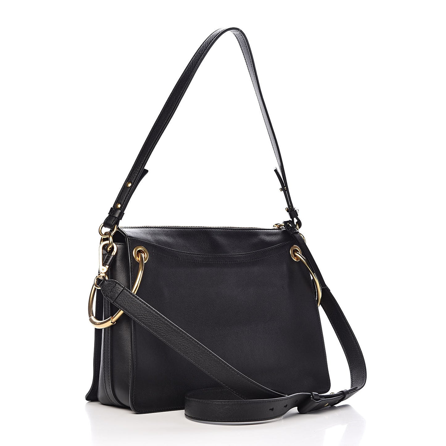 Calfskin Suede Medium Roy Bag Black